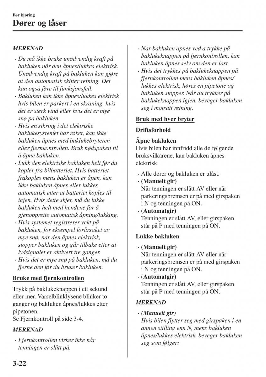 Mazda CX 5 II 2 bruksanvisningen / page 108