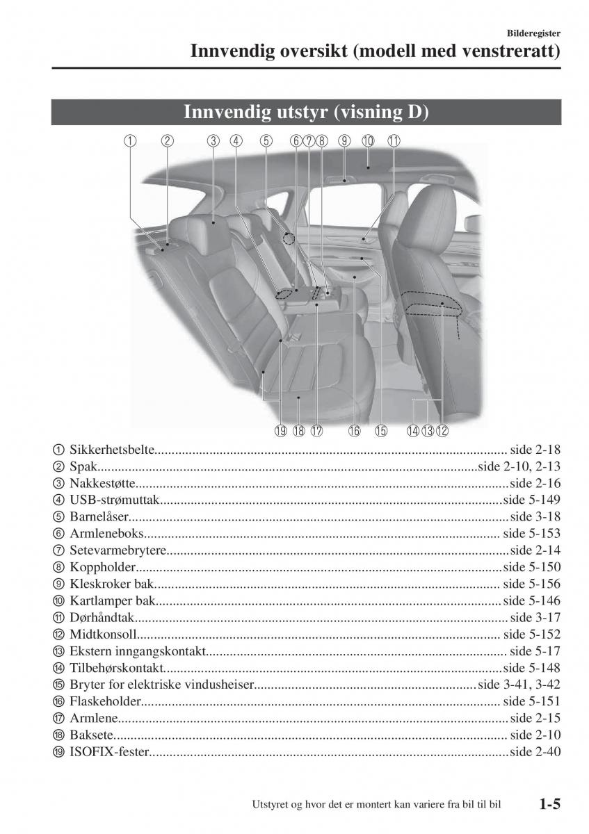 Mazda CX 5 II 2 bruksanvisningen / page 11