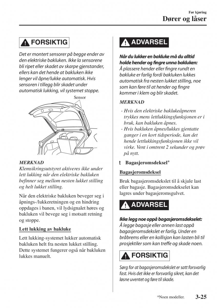 Mazda CX 5 II 2 bruksanvisningen / page 111