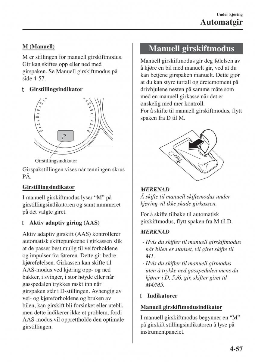 Mazda CX 5 II 2 bruksanvisningen / page 215