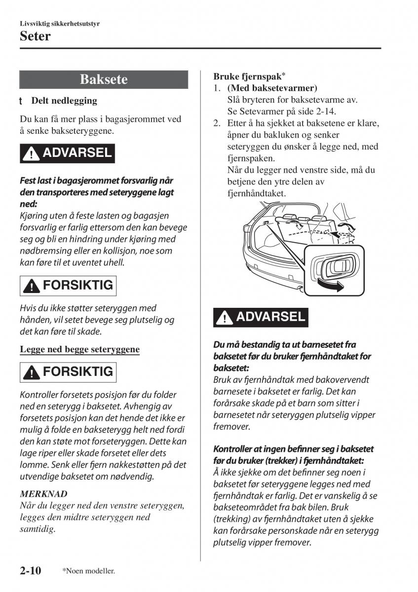 Mazda CX 5 II 2 bruksanvisningen / page 30