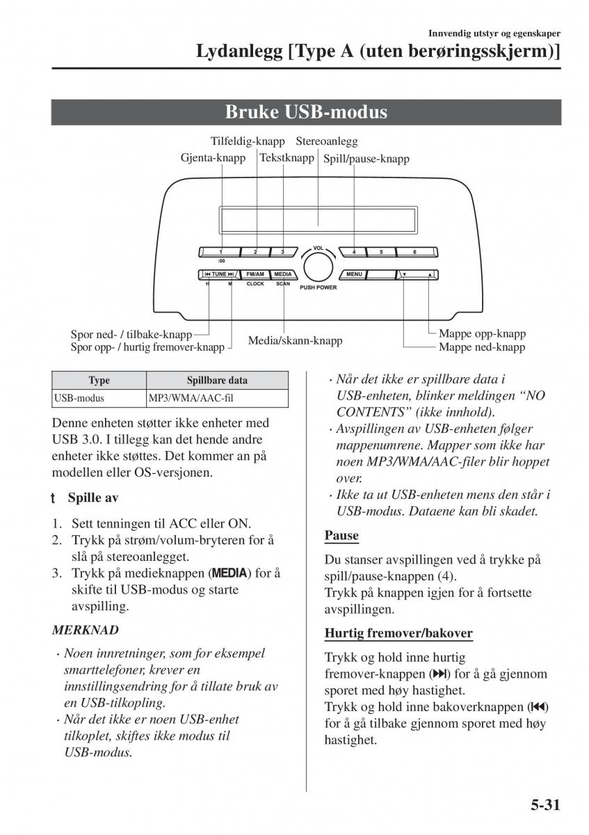 Mazda CX 5 II 2 bruksanvisningen / page 425