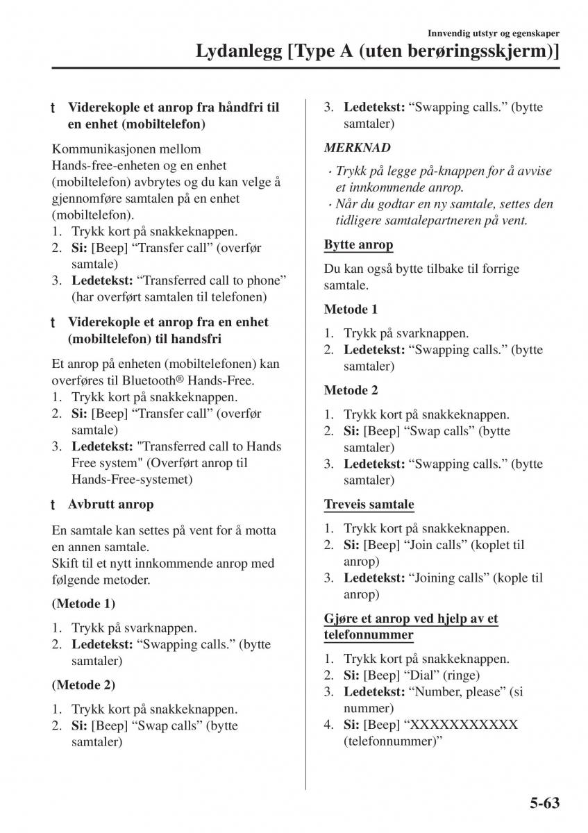 Mazda CX 5 II 2 bruksanvisningen / page 457