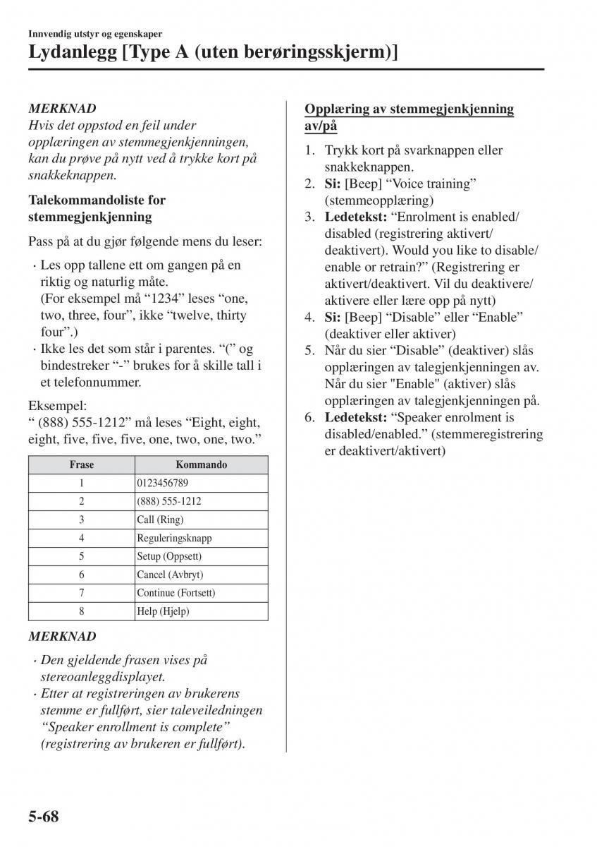 Mazda CX 5 II 2 bruksanvisningen / page 462