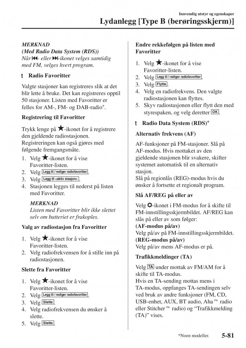 Mazda CX 5 II 2 bruksanvisningen / page 475