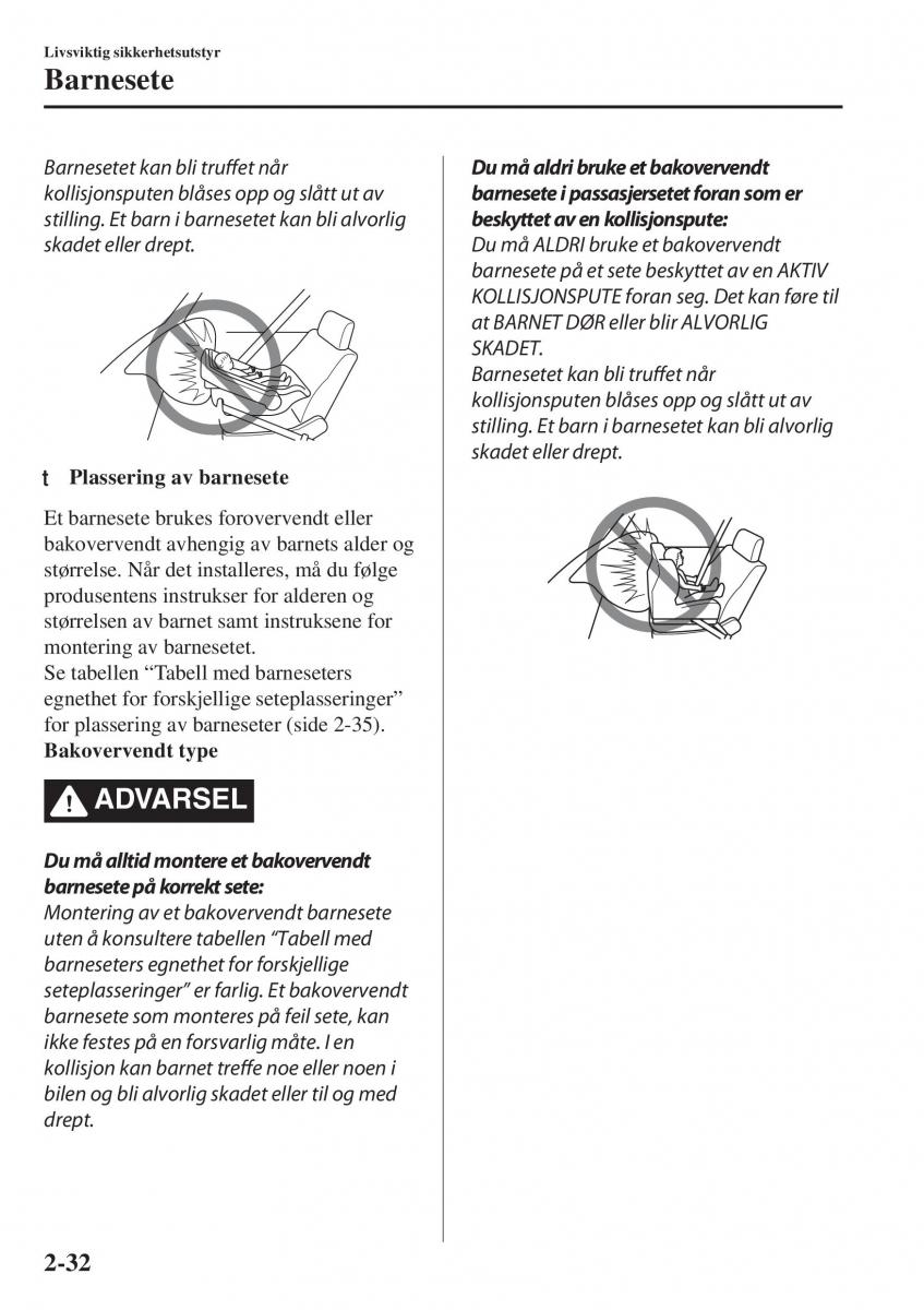 Mazda CX 5 II 2 bruksanvisningen / page 52