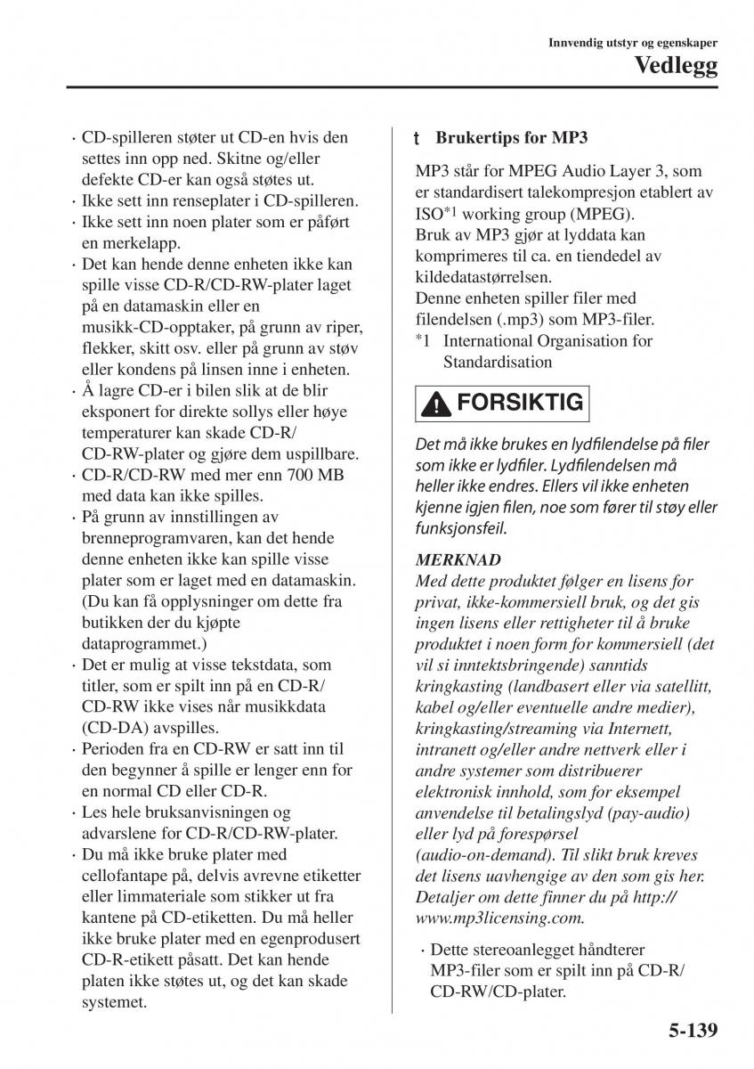 Mazda CX 5 II 2 bruksanvisningen / page 533