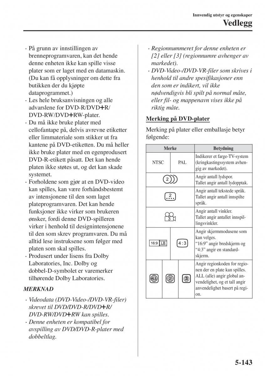 Mazda CX 5 II 2 bruksanvisningen / page 537