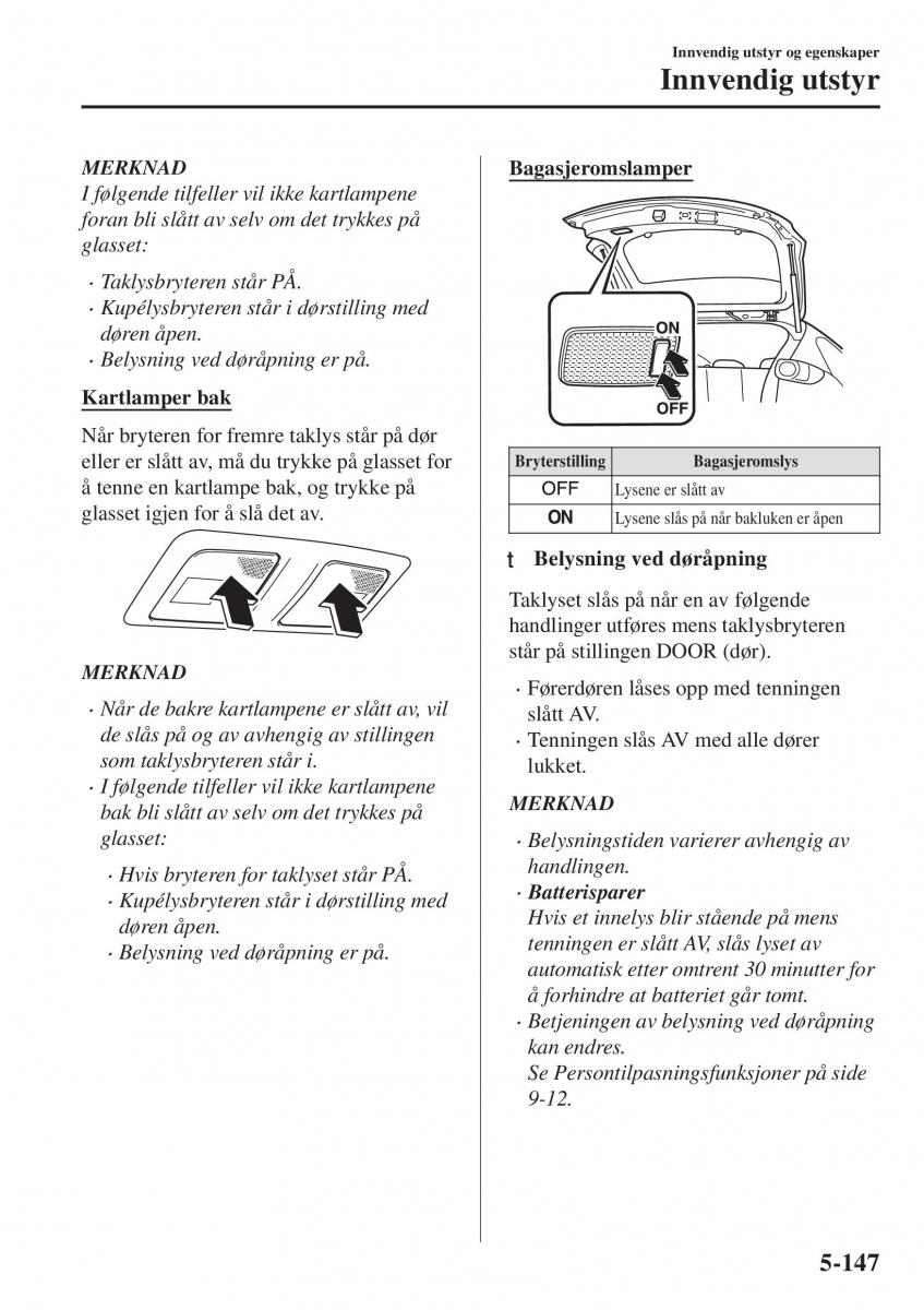 Mazda CX 5 II 2 bruksanvisningen / page 541