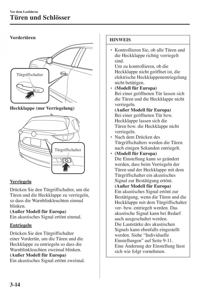 Mazda CX 5 II 2 Handbuch / page 111