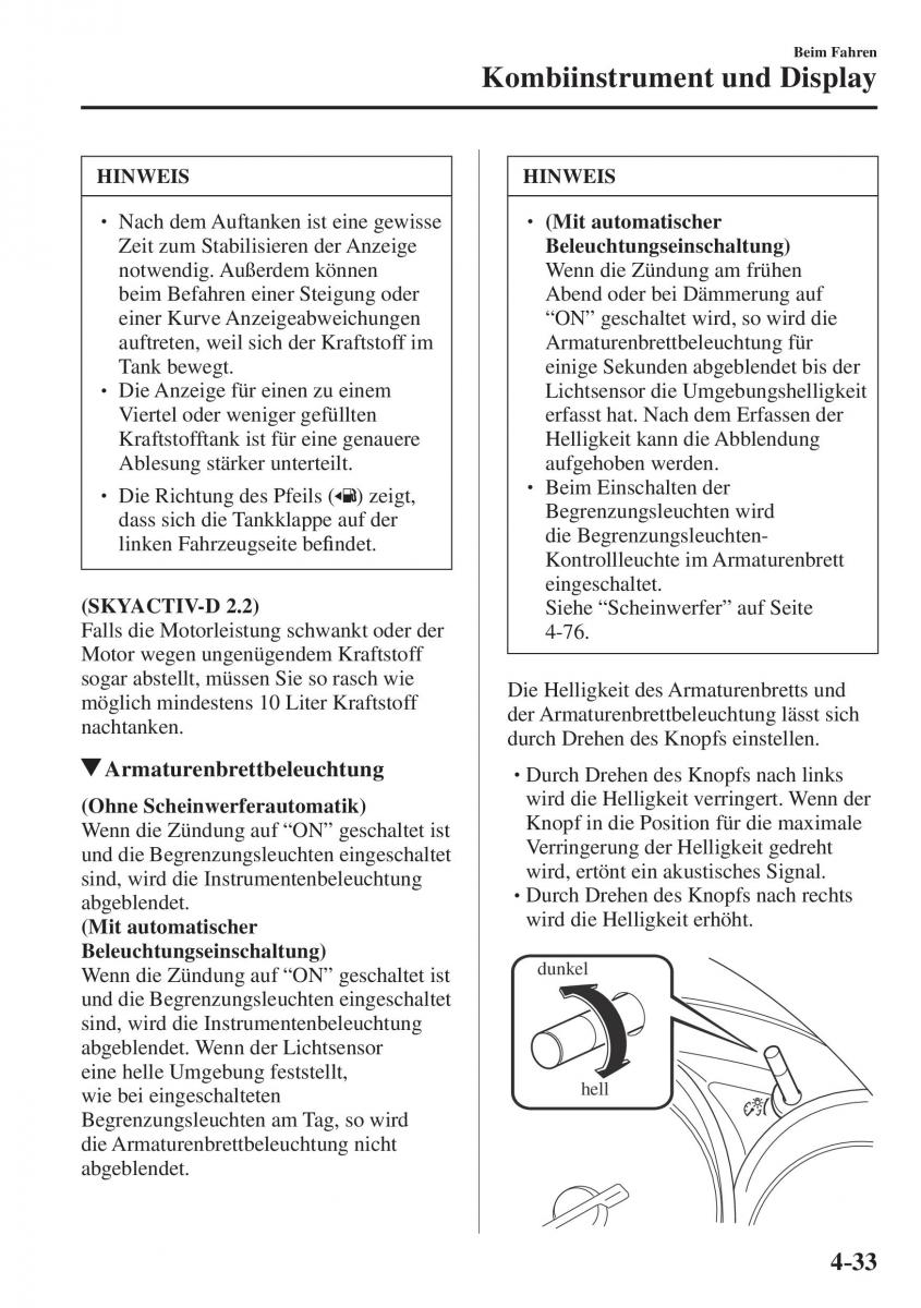 Mazda CX 5 II 2 Handbuch / page 216