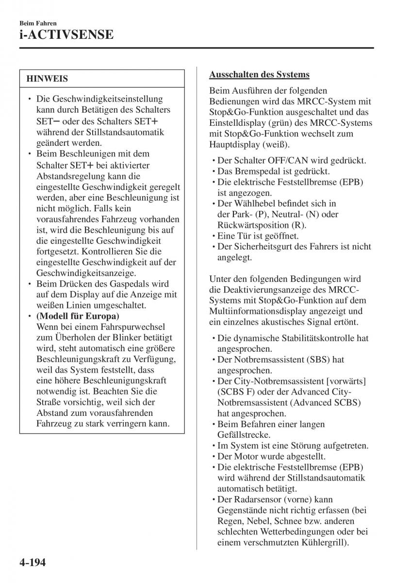 Mazda CX 5 II 2 Handbuch / page 377