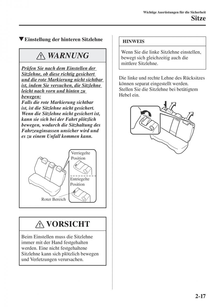 Mazda CX 5 II 2 Handbuch / page 38