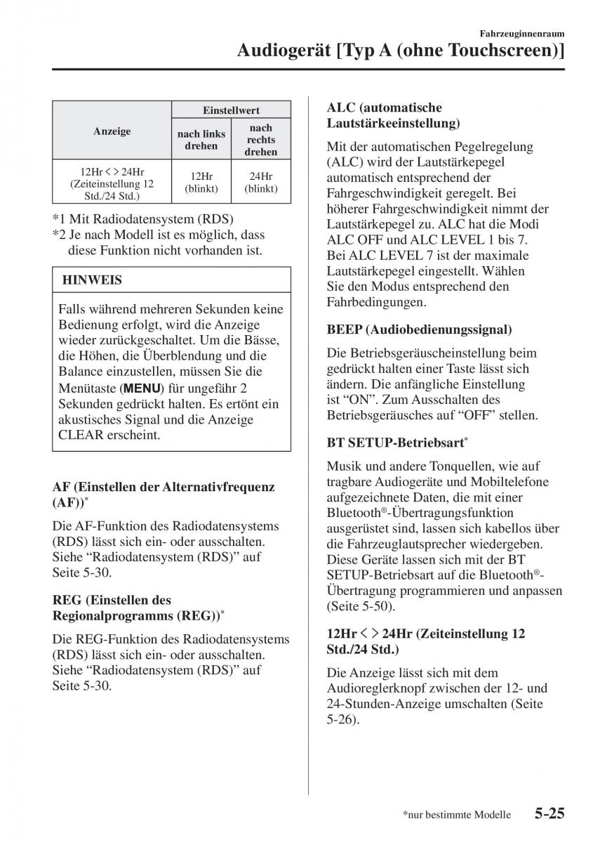 Mazda CX 5 II 2 Handbuch / page 498