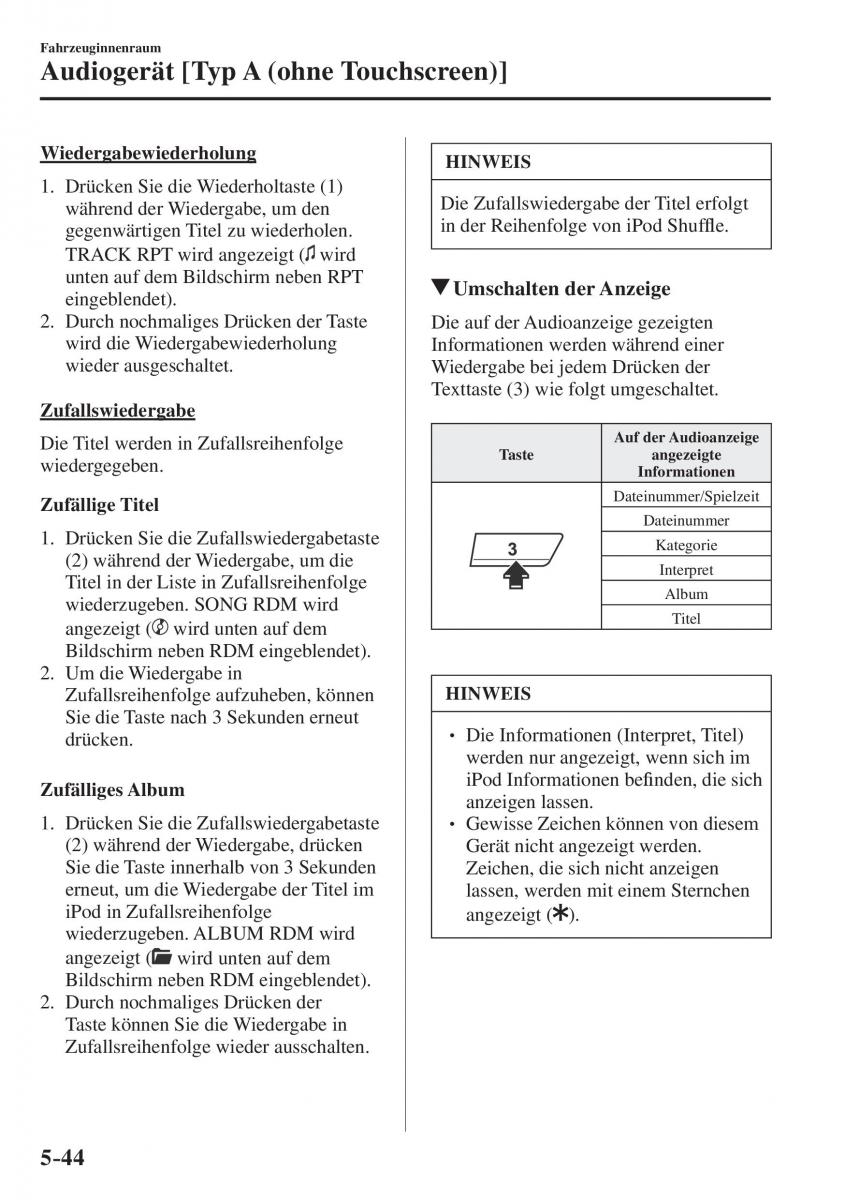 Mazda CX 5 II 2 Handbuch / page 517