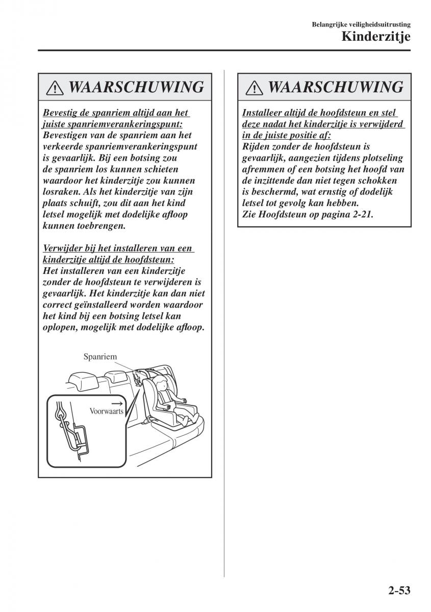 Mazda CX 5 II 2 Bilens instruktionsbog / page 73