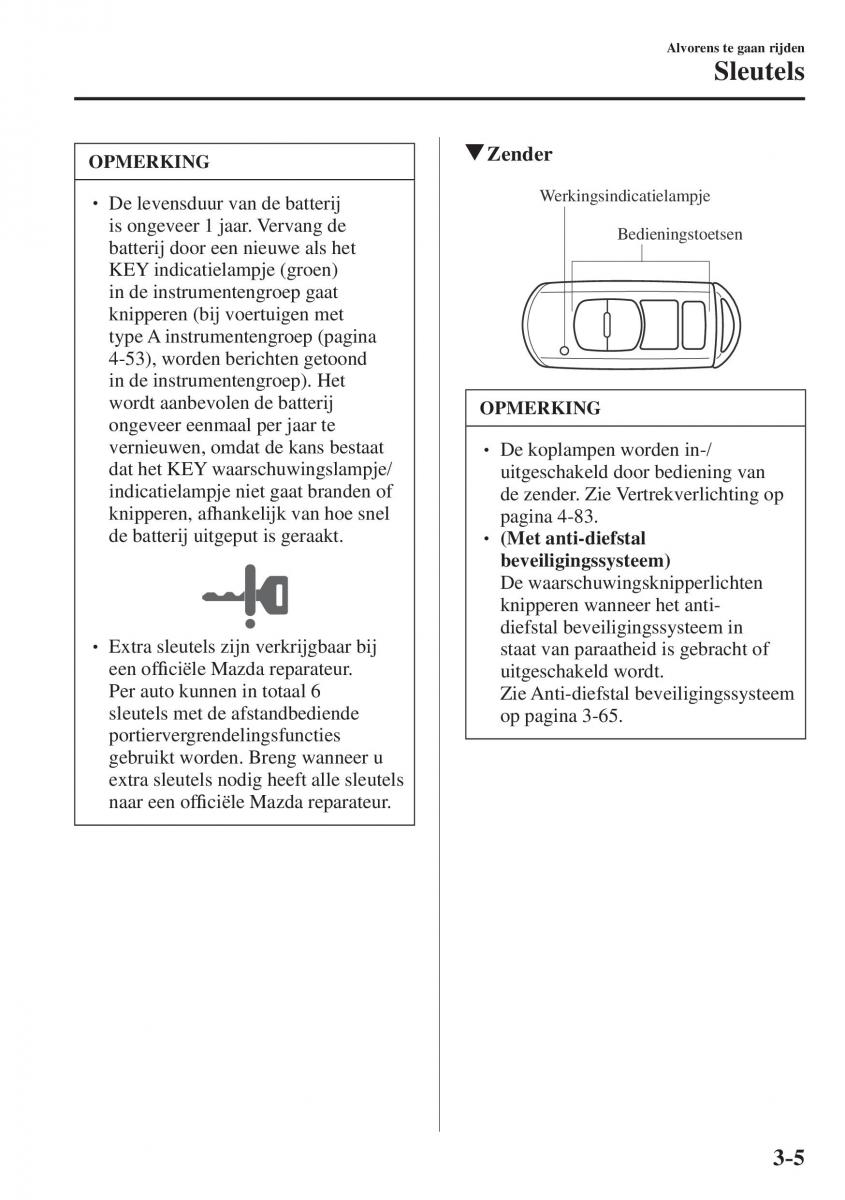 Mazda CX 5 II 2 Bilens instruktionsbog / page 105