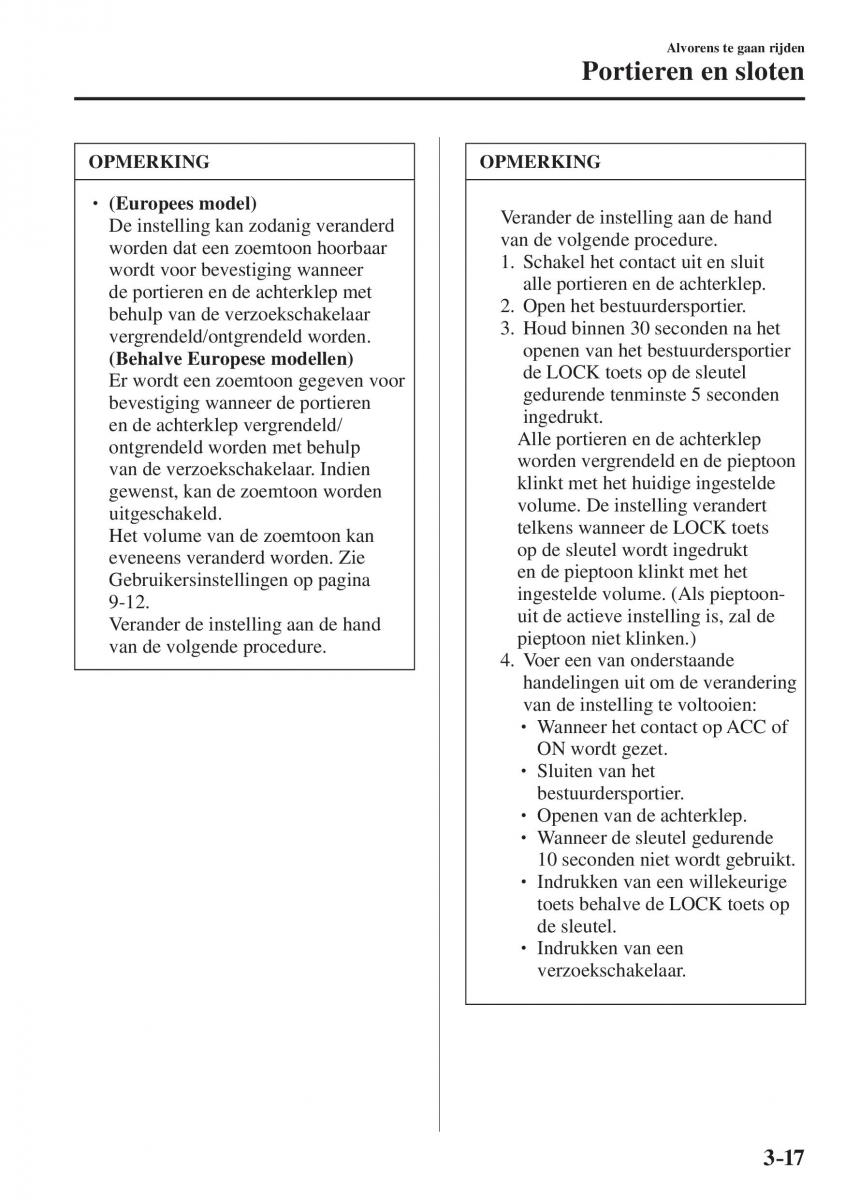 Mazda CX 5 II 2 Bilens instruktionsbog / page 117