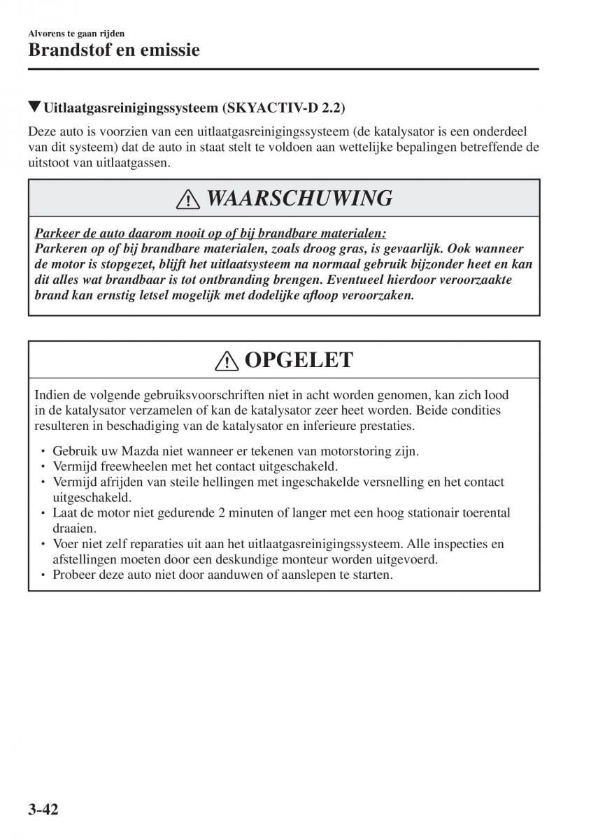 Mazda CX 5 II 2 Bilens instruktionsbog / page 142