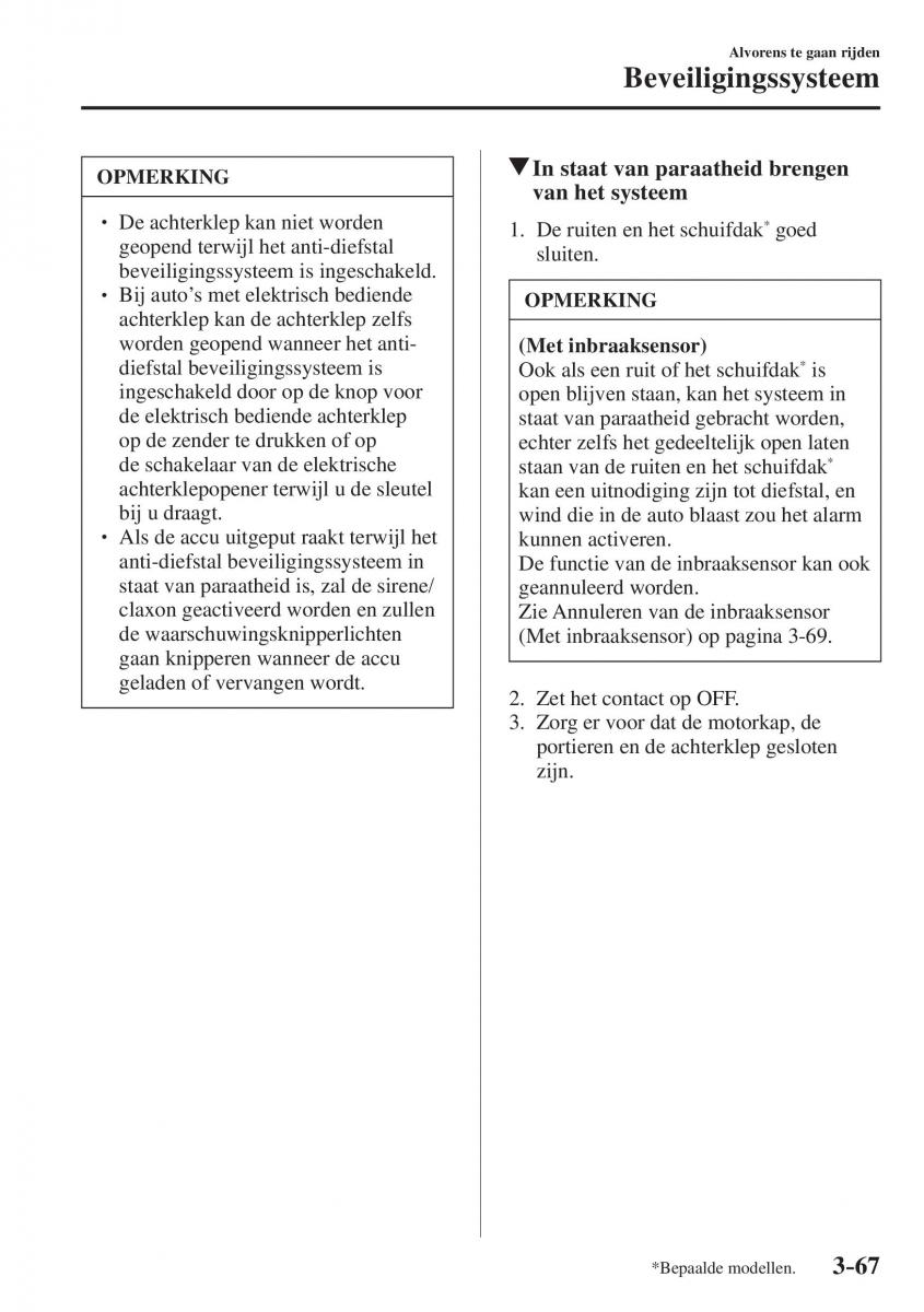 Mazda CX 5 II 2 Bilens instruktionsbog / page 167