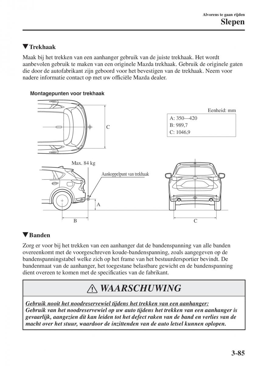 Mazda CX 5 II 2 Bilens instruktionsbog / page 185