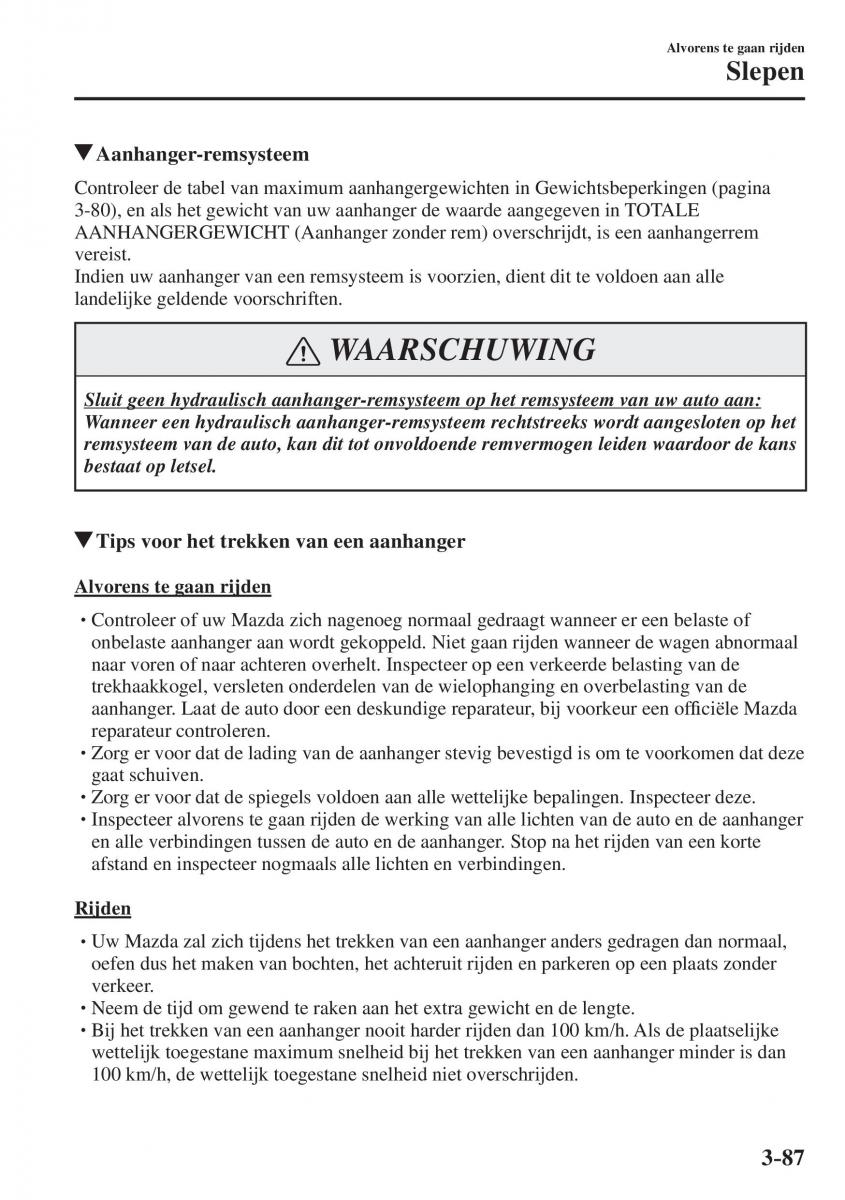 Mazda CX 5 II 2 Bilens instruktionsbog / page 187