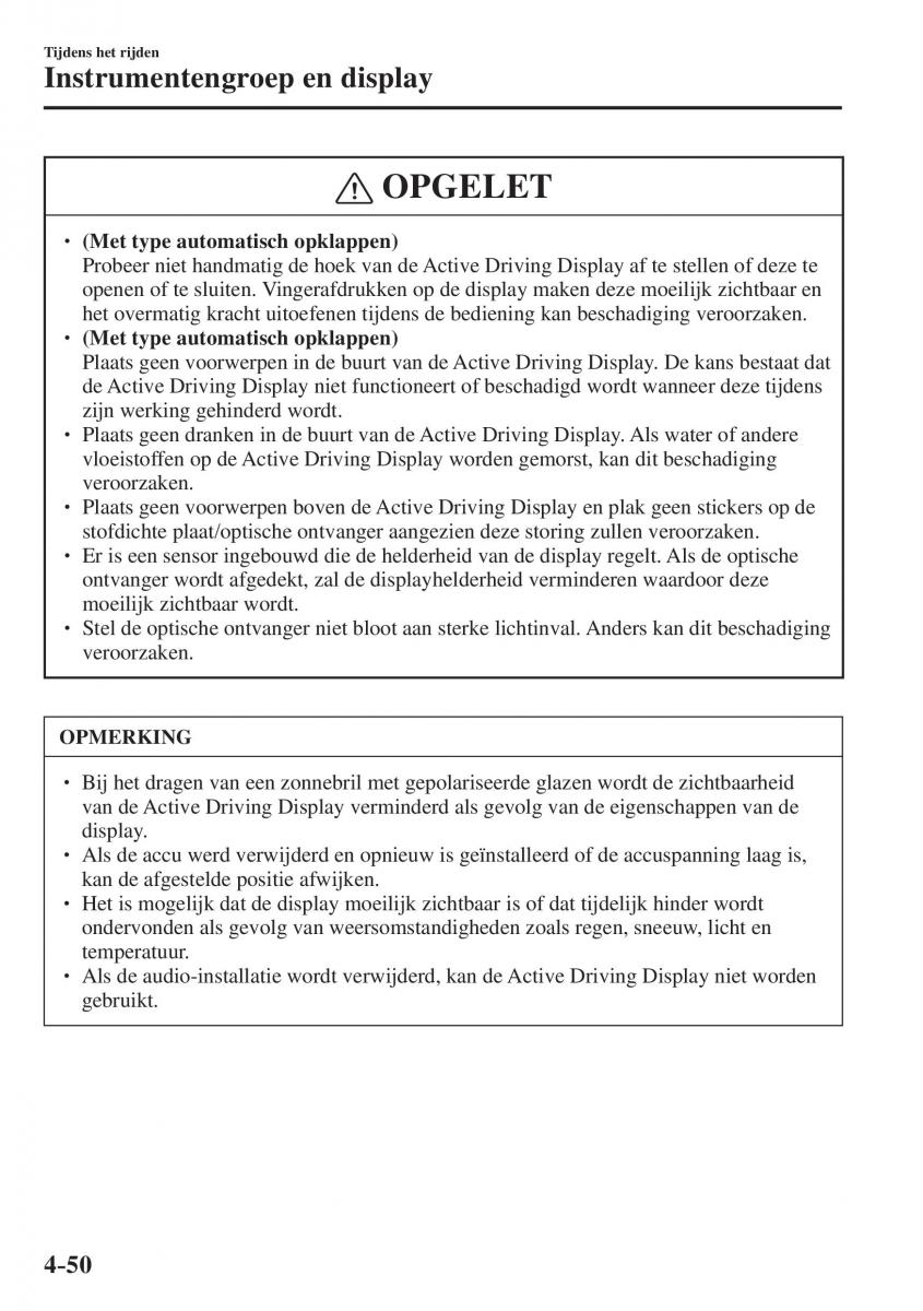 Mazda CX 5 II 2 Bilens instruktionsbog / page 238