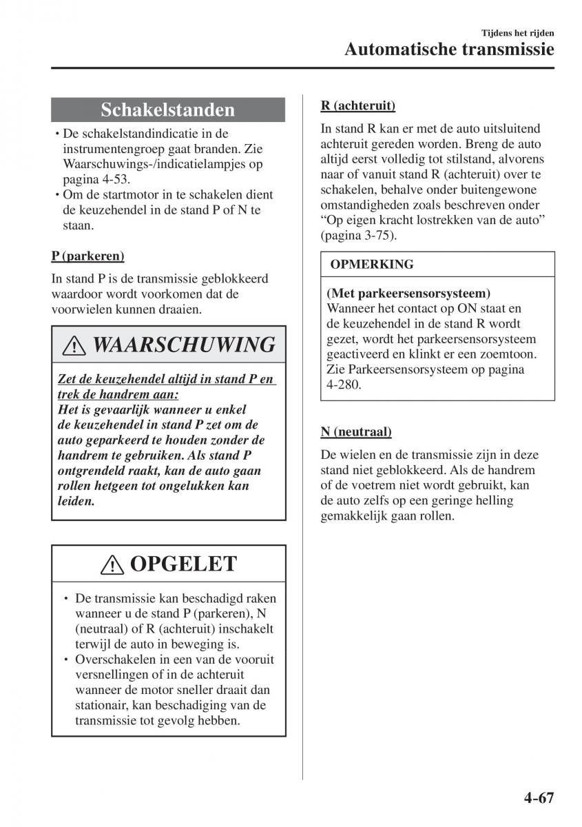 Mazda CX 5 II 2 Bilens instruktionsbog / page 255