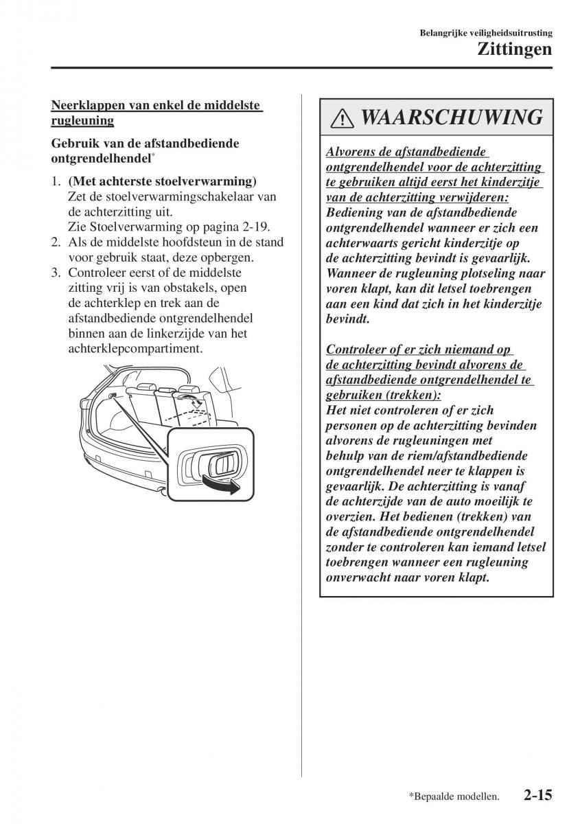 Mazda CX 5 II 2 Bilens instruktionsbog / page 35