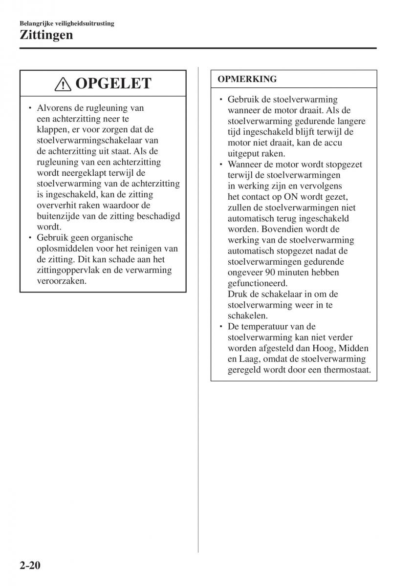 Mazda CX 5 II 2 Bilens instruktionsbog / page 40