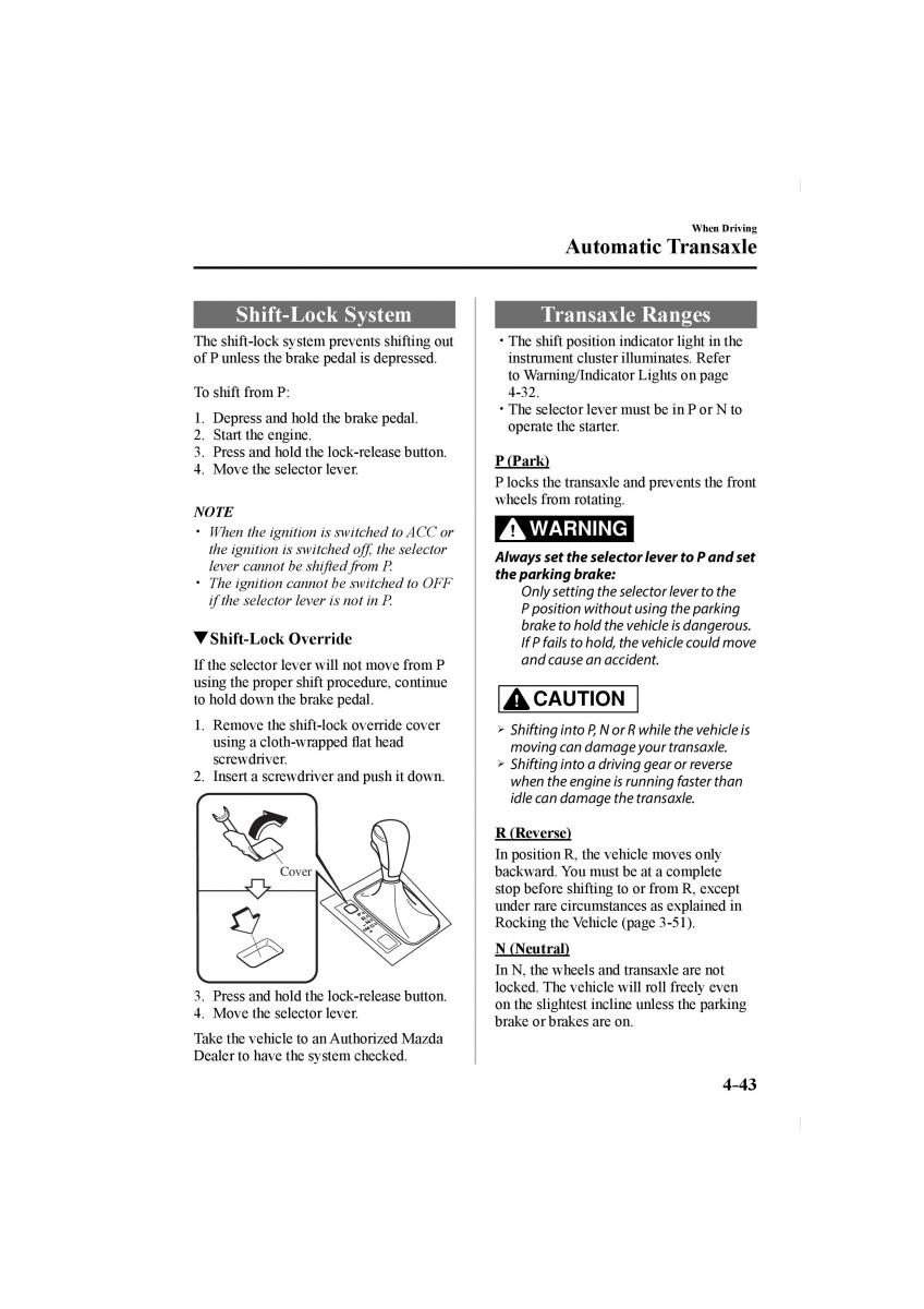 Mazda CX 5 II 2 owners manual / page 187