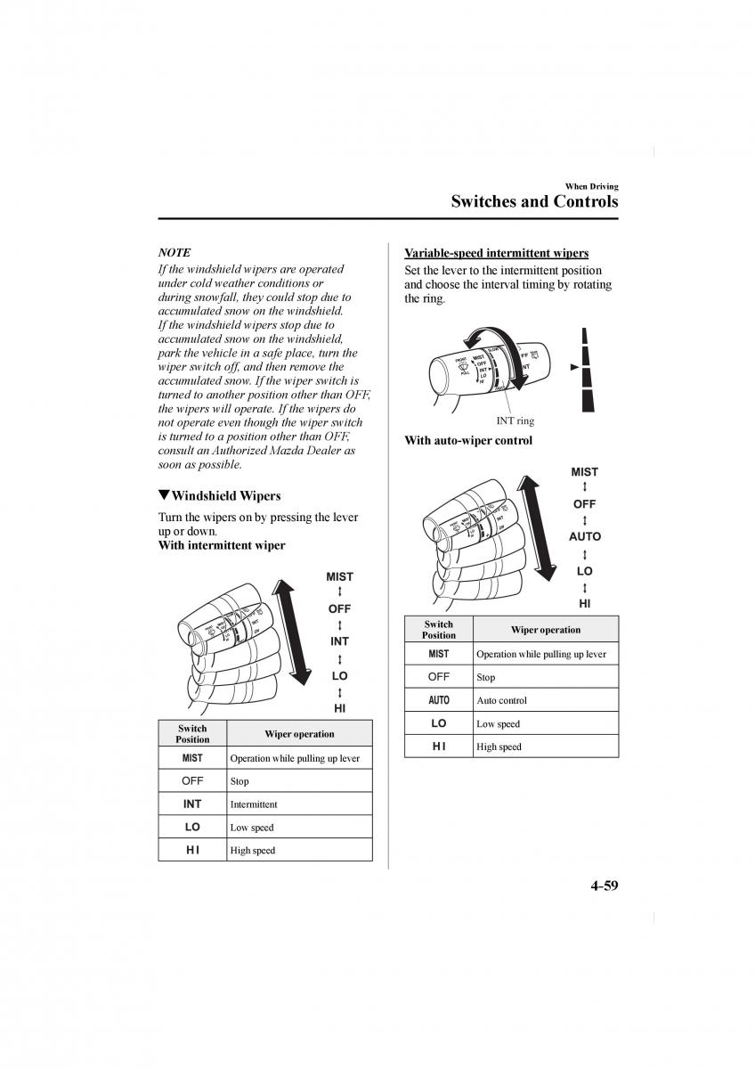 Mazda CX 5 II 2 owners manual / page 203