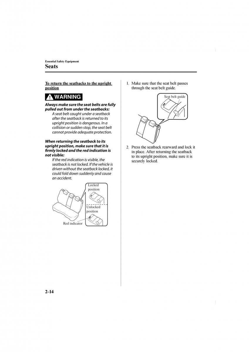 Mazda CX 5 II 2 owners manual / page 28