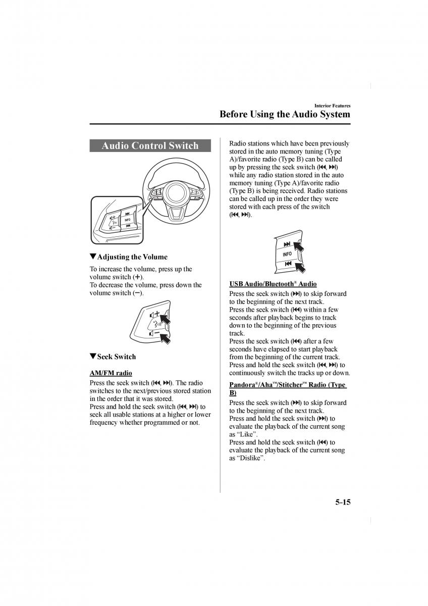 Mazda CX 5 II 2 owners manual / page 343