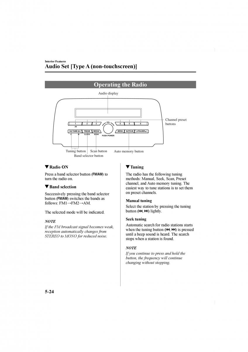 Mazda CX 5 II 2 owners manual / page 352