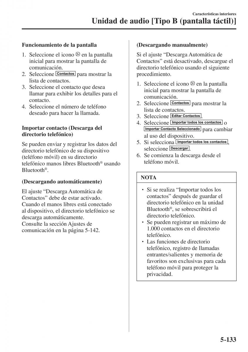 Mazda CX 5 II 2 manual del propietario / page 605