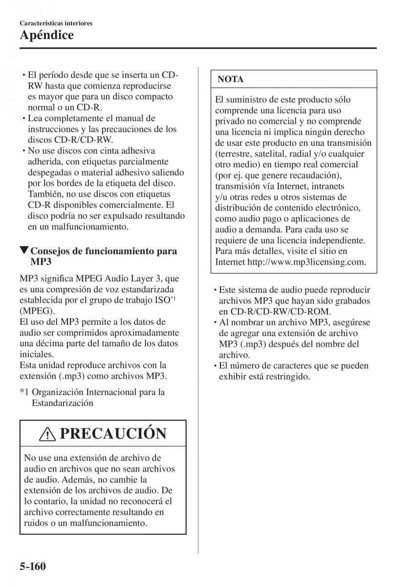 Mazda CX 5 II 2 manual del propietario / page 632