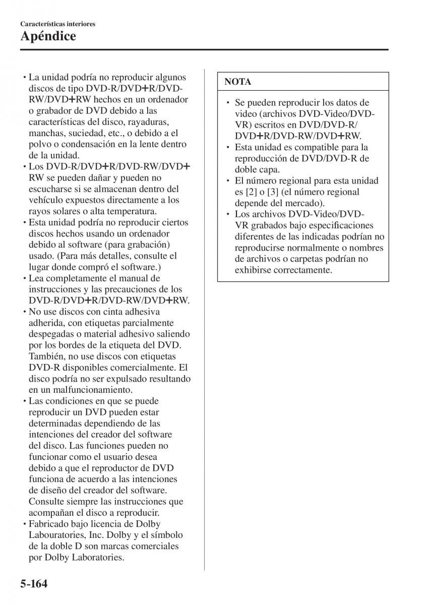 Mazda CX 5 II 2 manual del propietario / page 636