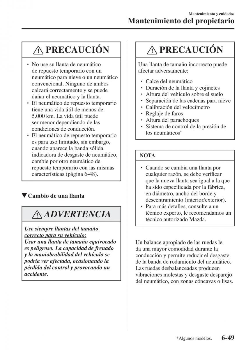 Mazda CX 5 II 2 manual del propietario / page 701