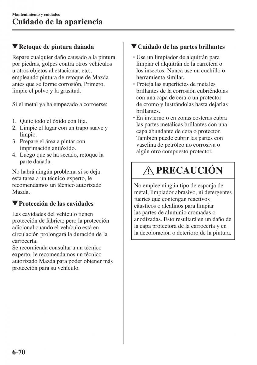 Mazda CX 5 II 2 manual del propietario / page 722