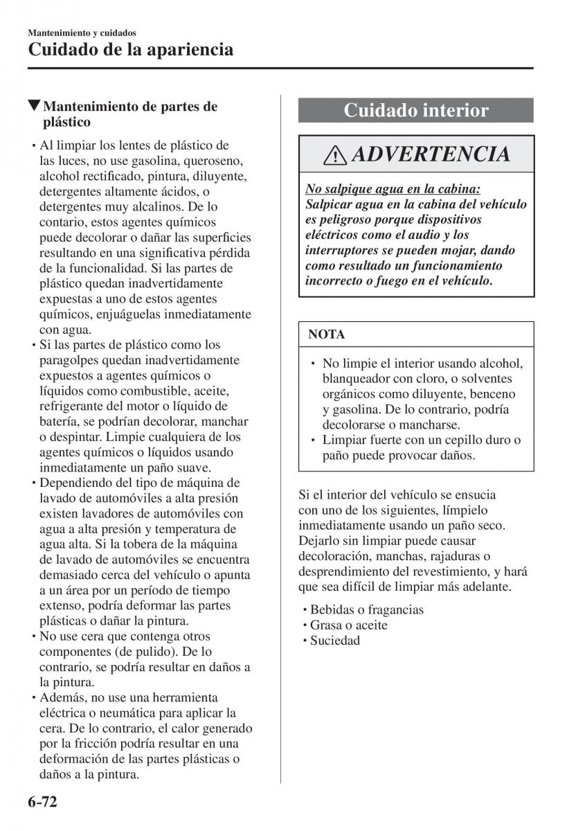 Mazda CX 5 II 2 manual del propietario / page 724