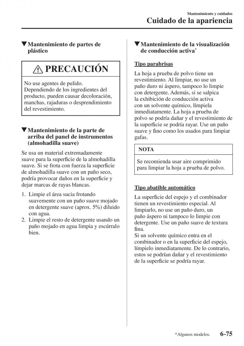 Mazda CX 5 II 2 manual del propietario / page 727