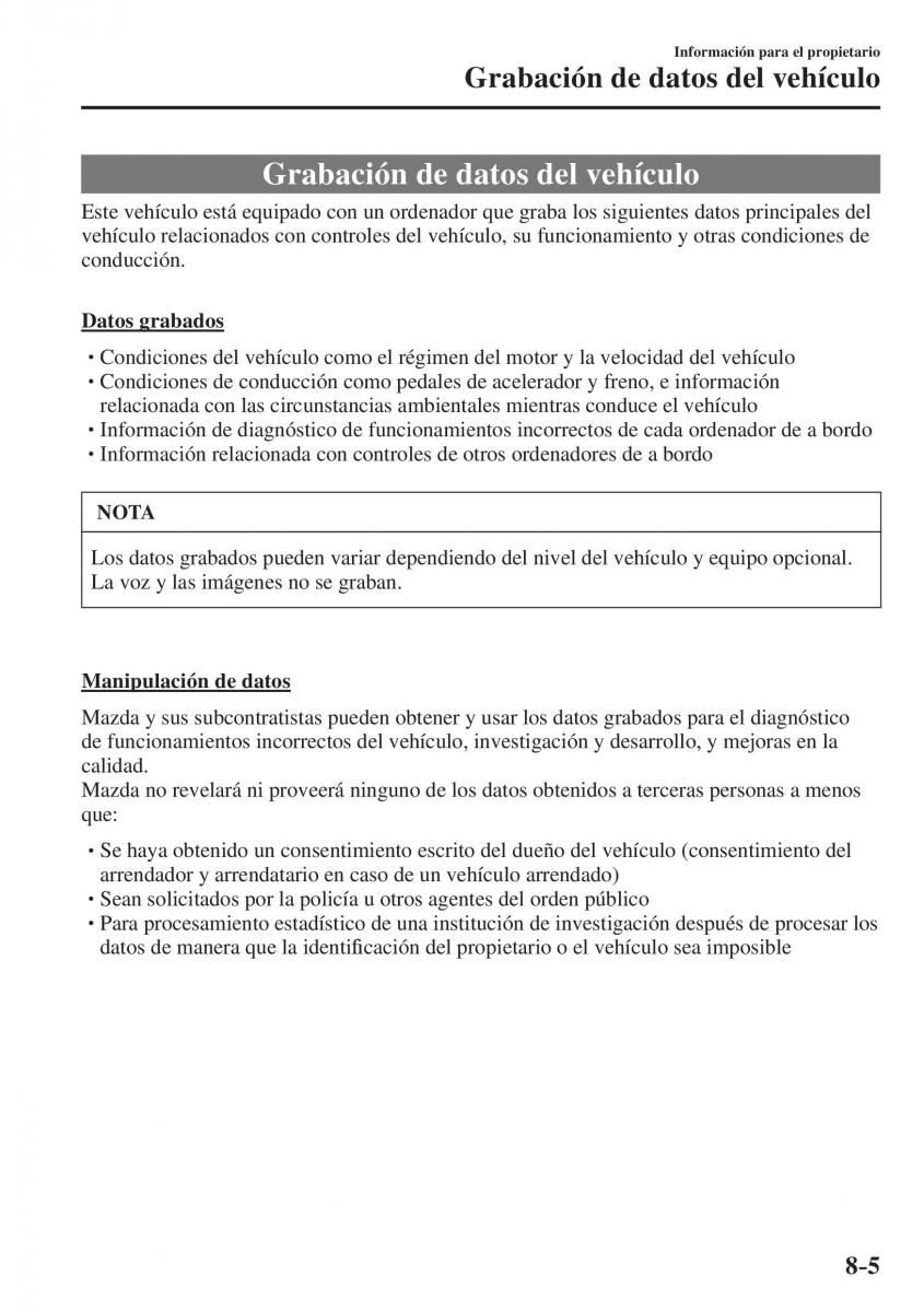 Mazda CX 5 II 2 manual del propietario / page 813