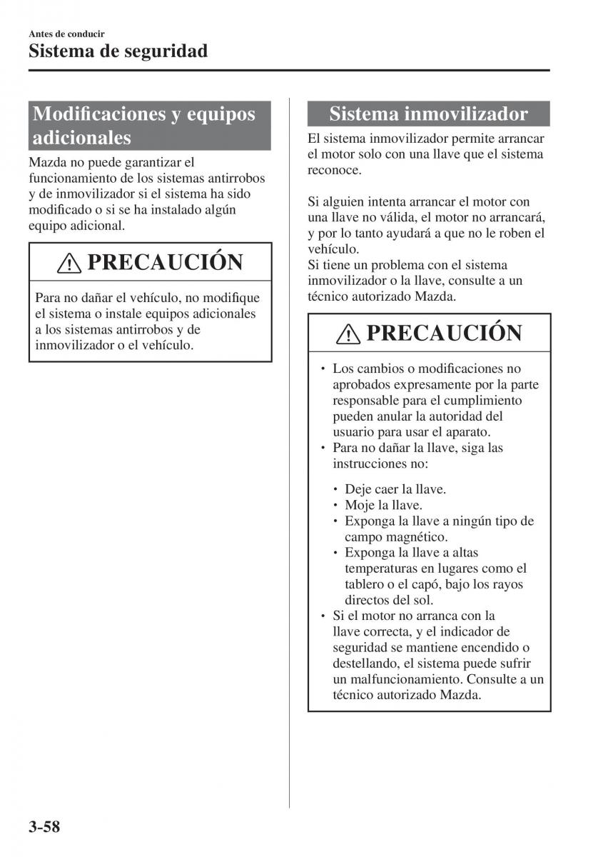 Mazda CX 5 II 2 manual del propietario / page 156