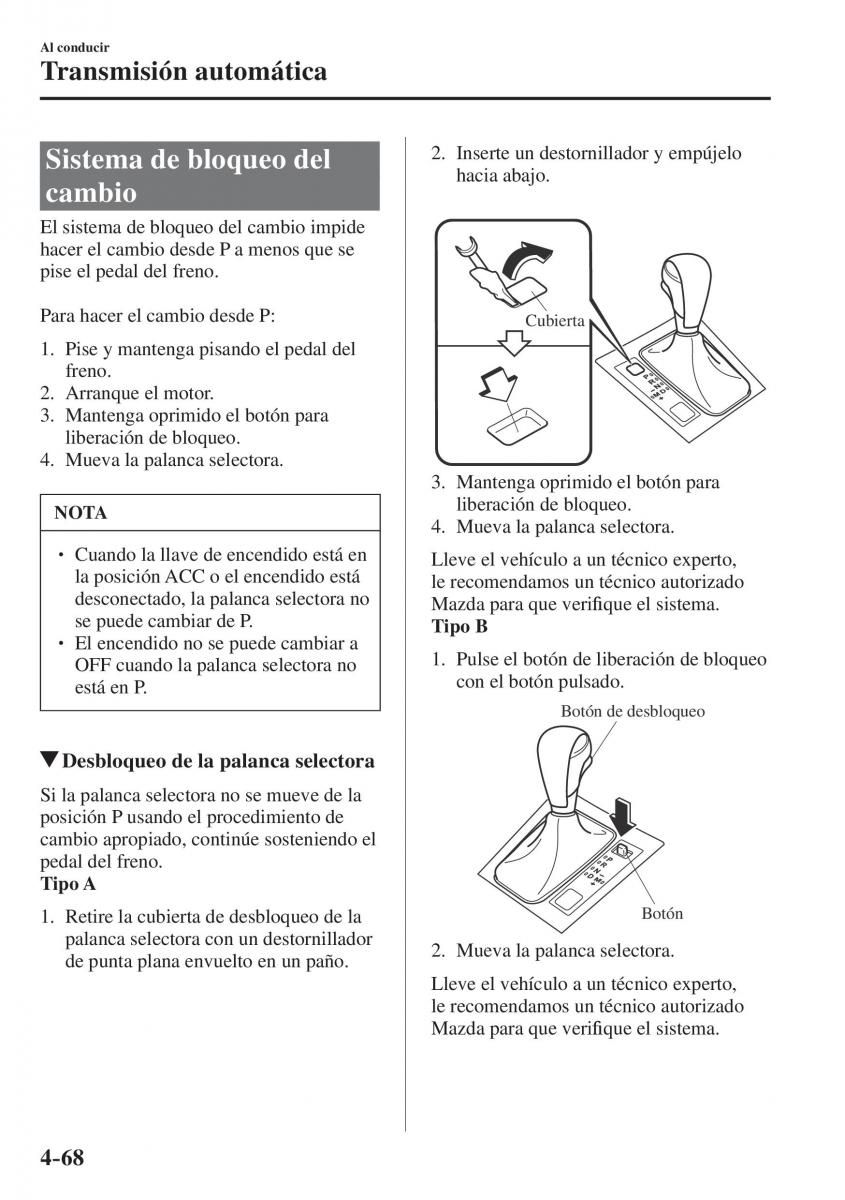 Mazda CX 5 II 2 manual del propietario / page 250