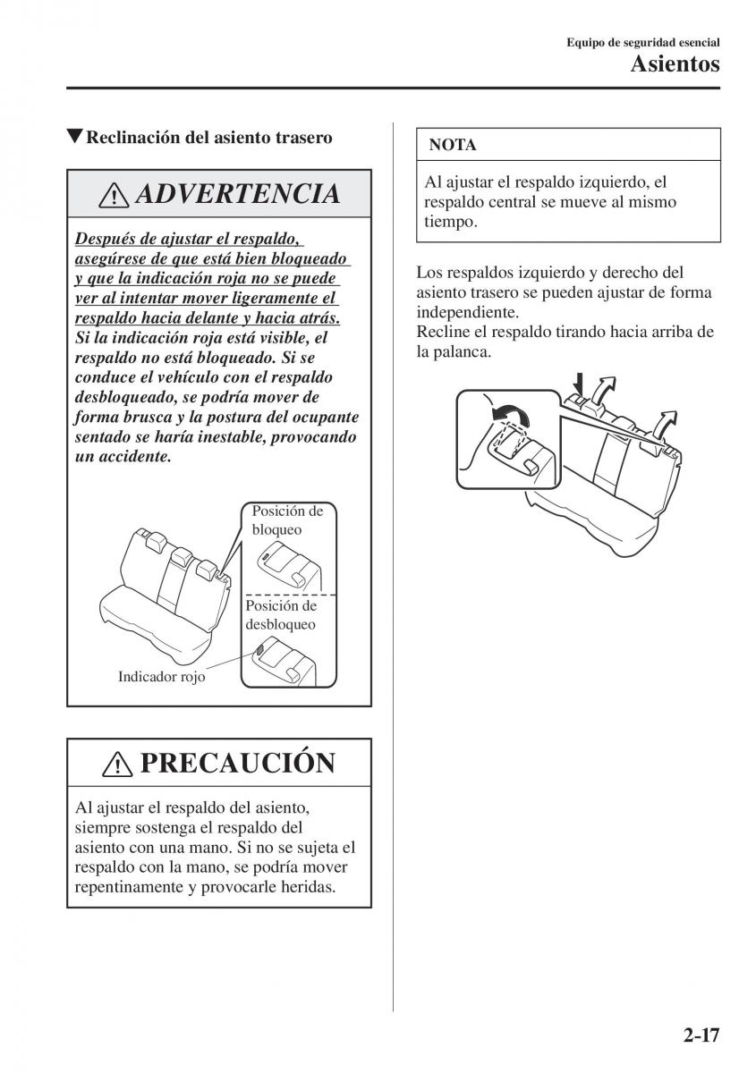 Mazda CX 5 II 2 manual del propietario / page 37