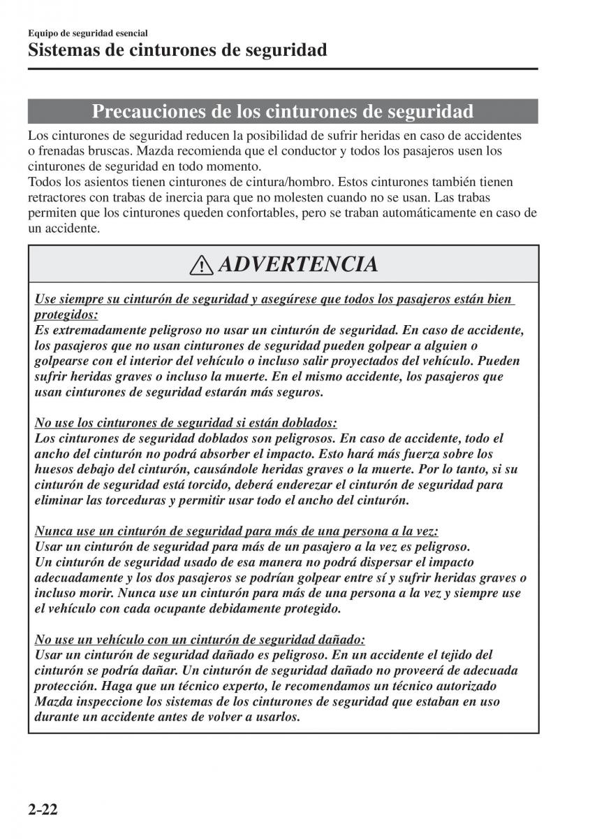 Mazda CX 5 II 2 manual del propietario / page 42