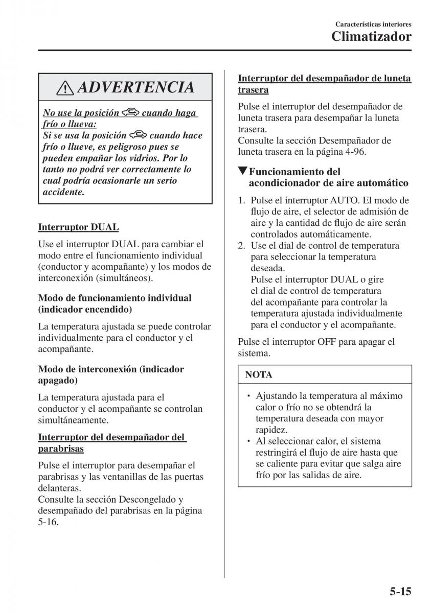 Mazda CX 5 II 2 manual del propietario / page 487