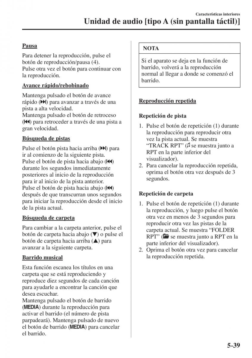 Mazda CX 5 II 2 manual del propietario / page 511