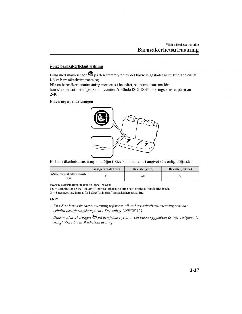 Mazda CX 5 II 2 instruktionsbok / page 62